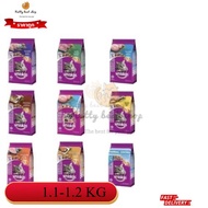 Whiskas วิสกัสอาหารแมวอาหารเม็ด ขนาด 1.1-1.2 กิโลกรัม