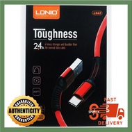 LDNIO LS63 TOUGHNESS USB CABLE 2.4A FAST CHARGING / 6 TIMES STRONGER AND DURABLE