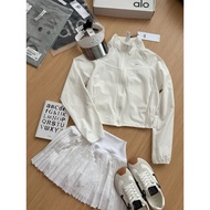 25Spring and Summer New ALO Sun Protection Jacket Sports Suit Stand Collar Zipper Jacket Pleated Ski