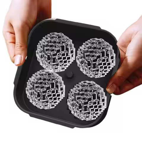 Silicone Whiskey Ice Mold Silicone Ball Shapes Ice Tray Safe Mold Easy Release Design For Chocolate 