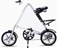 Fashionable Simplicity Mini Folding Bike 16 inch Adult Super Light Student Bicycle Portable Outdoor Subway Vehicles Foldable for Men Women White 16inch