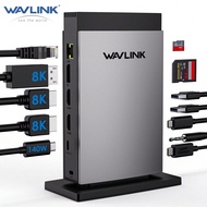 PD3.1 Triple Display USB C Docking Station With 140W Power, Triple Display Dock With 8K HDMI*2 + 8K 