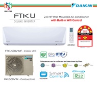 Daikin FTKU50BV1MF 2.0 HP Wall Mounted Deluxe Inverter Air-conditioner with Built-in Wifi Control &amp; 3D Airflow