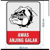 VINYL STICKER BEWARE OF FIERCE DOGS
