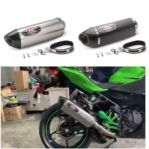 51mm Universal Motorcycle Exhaust Muffler Carbon Fiber Yoshimura Escape Moto for MT07 MT09 Z650 NINJ