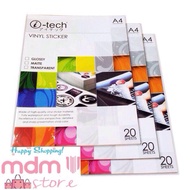 Vinyl sticker waterproof Glossy matte and transparent A4 ITECH