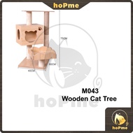 【75cm】Wooden Cat Tree without Hammock Cat Tree Cat House Cat Scratcher Cat Condo Play Swing Bed Scratching Post