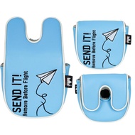 Golf Cover Paper Airplane Send It DF3 Mallet Putter Cover Golf Head Cover Golf Club Cover