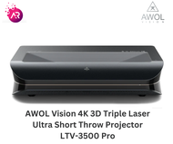 [In Stock] New! AWOL Vision - LTV3500 Pro 4K 3D TRIPLE LASER Ultra Short Throw Projector