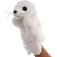 Boneka Tangan Anjing Laut Berbulu Mainan Haiwan Laut untuk Kanak-Kanak Bermain Peranan Imaginatif Be
