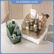 Plastic Cosmetic Storage Box Makeup Organizers Drawer Cabinet Box Sorting Shelf Container Student Stationery Multi Grids Desktop Organizers flowerdance