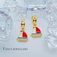 Fancy Jewellery Emas 916 Charms Sailboat Colourful Emas 916 Tulen