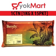 1 CARTON Beryl's White Chocolate Compound Block Beryls White Bar Coklat 1kg  [1KG X 15PKT]
