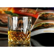 Diamond Pattern Carved Whiskey Cup Glass Beer Wine Glass Whiskey