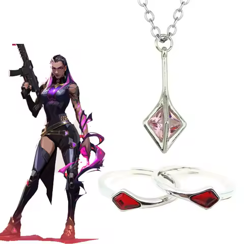 Game Valorant Necklace Inspired Reyna Ring Unisex Cosplay Adjustable Opening Rings Accessories Choke