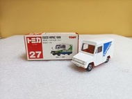 Tomica 27日本製美國掛咭輸出版車ISUZU HIPAC EXPRESS VAN(MADE IN JAPAN)門膠位置沒有變黃