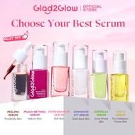 Glad2Glow Serum Combo Pomegranate Niacinamide Power Whitening Serum Brightening/Peeling Solution/Ret
