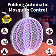 Alpha Borong 4-in-1 USB Rechargeable Electric Mosquito Swatter Fly Swatter Dual Mode Handheld Insect
