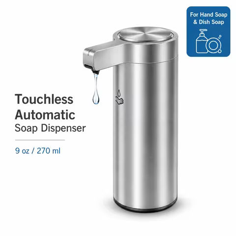 Automatic Soap Dispenser 9 Oz/270ml Stainless Steel Touchless Soap Dispenser Hand & Dish Liquid Soap