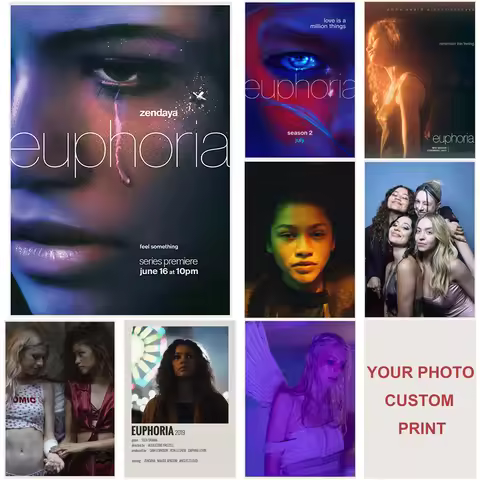 Trendy TV Euphoria Poster Personalized Custom Posters DIY Home Room Bar Cafe Decor Aesthetic Rue Jul
