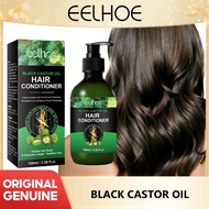 Eelhoe Hair Conditioner For Silky Hair Black Castor Oil Smooth Leave-In Soft Keratin Treatment Repair Dry Frizz Curly Hair Thickening Shampoo Regrowth Anti Hairs Loss Baldness Treatment Nourishing Oil Control Black Castor Oil Hair Growth Shampoo