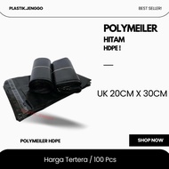 20x30 Black HDPE Polymailer Plastic Packing, 100 Sheets