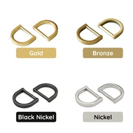 2 pieces D Ring Size 10mm ~ 17mm / D Ring Connector for Strap / D Ring Loop / DIY Craft Bag Accessor