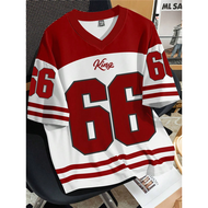 NUMBER 66 MEN JERSEY T-SHIRT FOOTBALL CLUB SOCCER SHORT SLEEVES