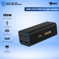 Dmes DA10 100W GaN Charger USB Type C Dual Ports For iPhone Samsung Huawei Oppo