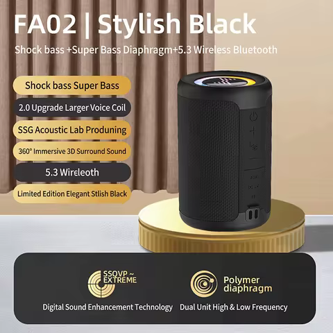 2026 NEW FA02 Outdoor Gathering Bluetooth Audio Desktop Sub Woofer Long Battery Life Portable Speake