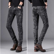 Seluar Jeans Lelaki Nipis Musim Panas Pakaian Jalanan Lelaki Seluar Kurus Slim Fit Seluar Kasual Sel