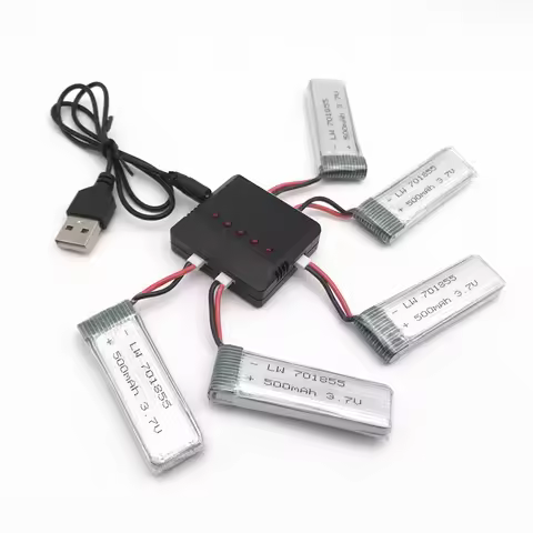 3.7v 500mAh 701855 Lipo Battery for Eachine E50 E50S T37 H37 ELFIE Drone RC Helicopter Li-Battery+5i