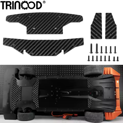 TRINOOD Carbon Fiber Chassis Armor Protection Skid Plate for 1/7 A-RRMA Felongy 6S BLX, Infraction 6