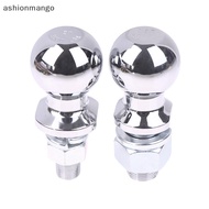 【AMSG】 50mm Chrome Hitch Mount Tow Ball Shank Dia Capacity Coupling Trailer Parts RV Camper Caravan 