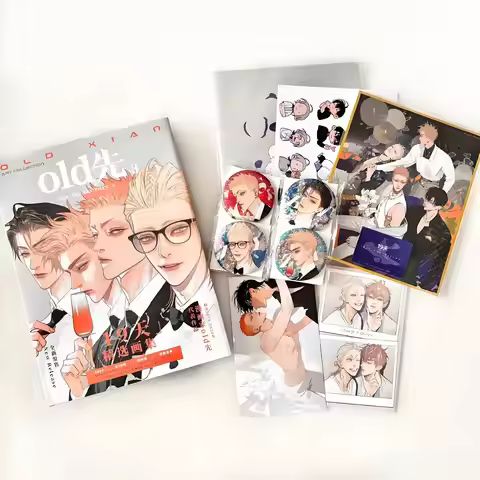 Old Xian '19 Days' Art Collection Book Vol.3 - Mo Guanshan, He Tian Artwork Color Paper Badges & Sti