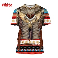 New Men's 3D Print Indian Style T Shirts Retro Native Americans Indian Pattern Short Sleeves T Shirt