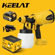 KEELAT KESG001 20V 3Ah Cordless Electric Spray Gun Woodworking Paint Sprayer Household Disinfection Spray Gun Battery Makita