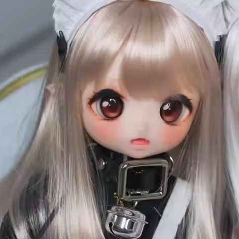 gaoshundoll1/6 Viki Vili02anime face resin Qbaby blythe MDD VOLKS DIY makeup practice head for birth