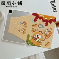 360 Rotating Tablet Case+Y Fold Cute Burger King With Pen Slot Suitable For iPad Air7/6/5 Air4 11 10