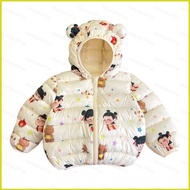 YB3 Girls' Autumn and Winter Cotton-padded Clothes Cartoon Ne Zha Netra Chidlren Warm Thick Coat BY3
