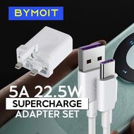 BYMO 5A 22.5W Adapter for HUAWEI 5A 4.5V SuperCharge 22.5W Travel Adapter P10 Pro P20 Pro Mate 9 10 