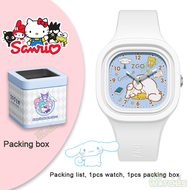 Sanrio Hello Kitty นาฬิกาฮัลโหลคิตตี้ของแท้สำหรับเด็ก100% นาฬิกากันน้ำนาฬิกาควอตซ์สร้อยข้อมือแฟชั่นเ