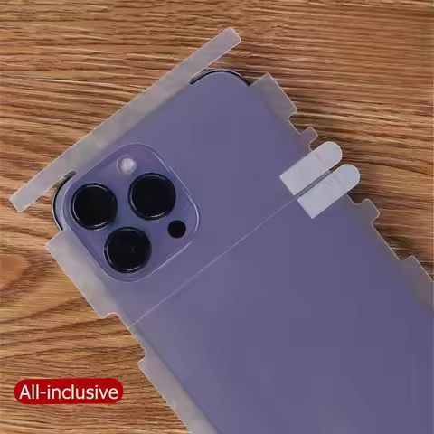 1/2Pack Phone Back Side Film For iPhone 15 14 13 12 Pro Max Back Wrap Border Rim Hydrogel Film For i
