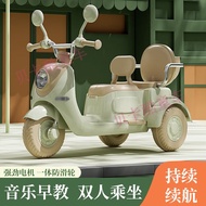 向贝儿（xiangbeier）儿童电动摩托车可坐双人摩托电动车男女孩遥控双座电动三轮摩托车 标配+绿色+单驱+6V4.5A小电瓶