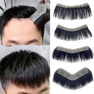 GUADALUPE Forehead Hairline Hairpiece, Ultra Thin Skin Handmade Natural Human Hair Patch, V Style 0.