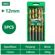 ISKU Mata Bor Set HSS 3-12mm Mata Bor Beton Besi Kayu Set 10pcs/5pcs Drill Bits Set