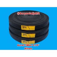 3Man 3/4in Rubber|2cm Black @1pcs=rp.104,900/36y