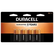 Duracell Coppertop 9V Battery, 4 Count Pack, 9-Volt Battery with Long-lasting Power, All-Purpose Alk