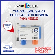 Not for HFC YMCKO HID Fargo DTC1500 Printer Card ID Ribbon Cartridge  / Kad ID Printer Print - 45610