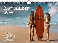 Surfzauber DIN A4 Calendar for 2024 Holidays Beach Surfers and Surfing Seelenzauber